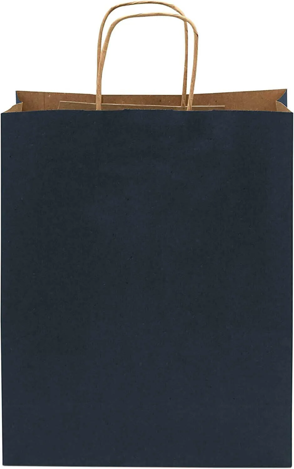 10x5x13 Medium Navy Blue Paper Bags with Handles