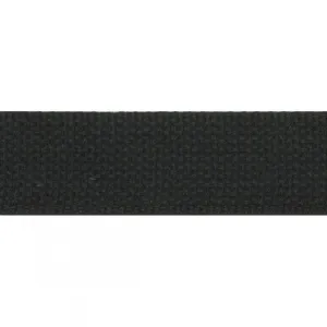 1.5" Cotton Webbing - Black