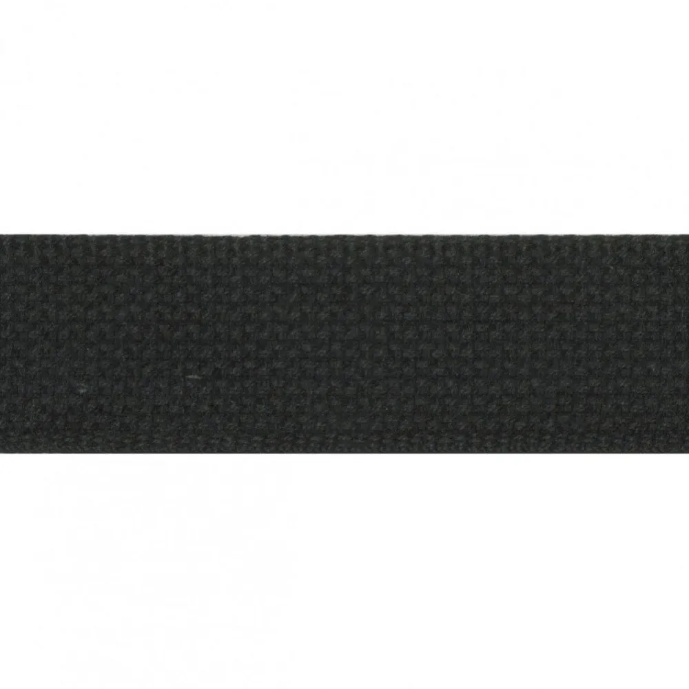 1.5" Cotton Webbing - Black