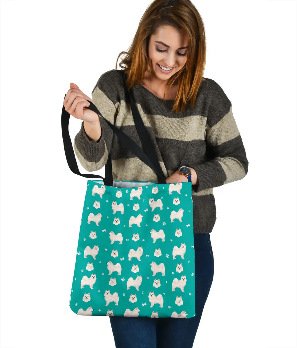 American Eskimo Pattern Cloth Tote Bag