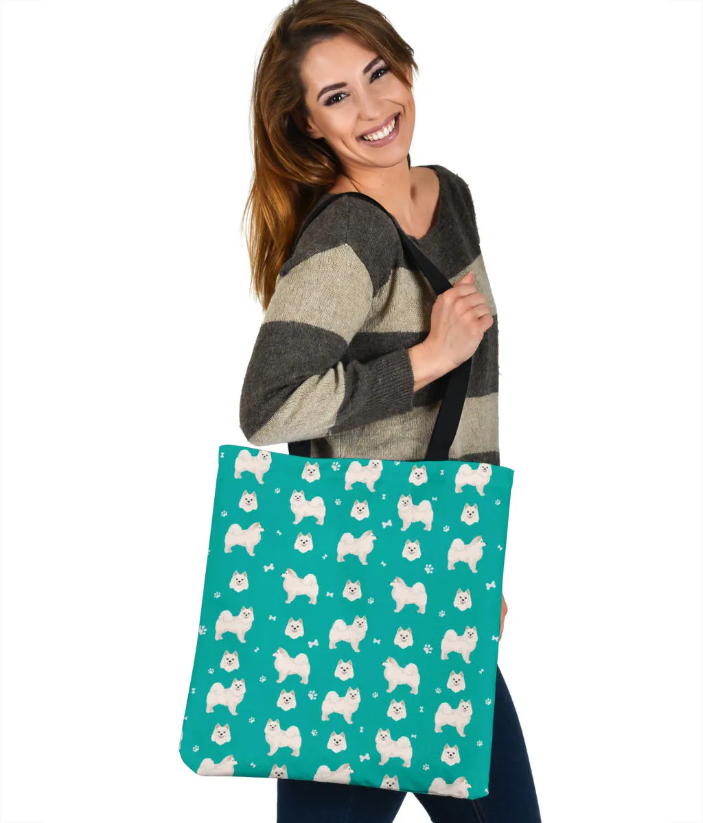 American Eskimo Pattern Cloth Tote Bag