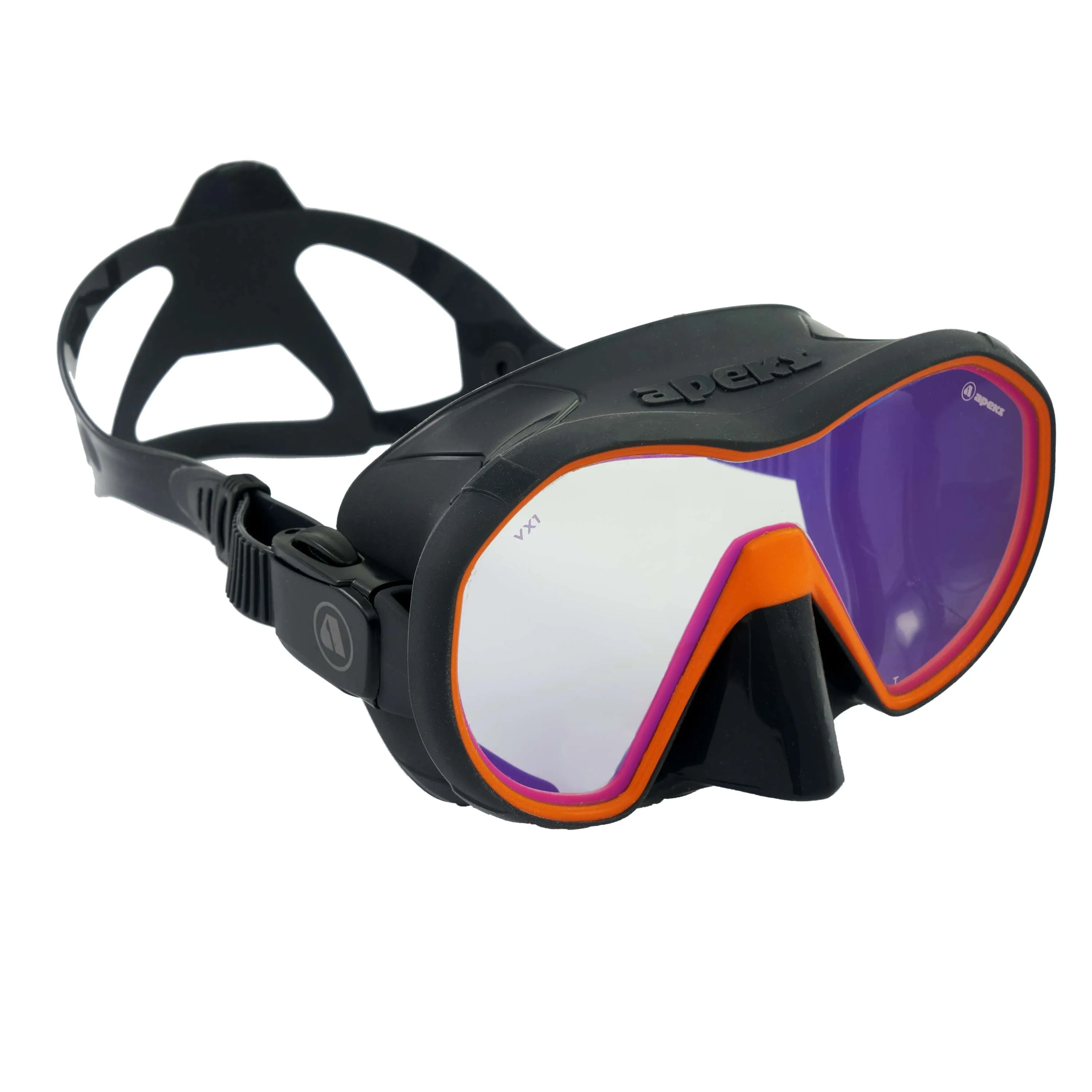 Apeks VX1 Scuba Diving Mask w/ UV Lens Black/Black