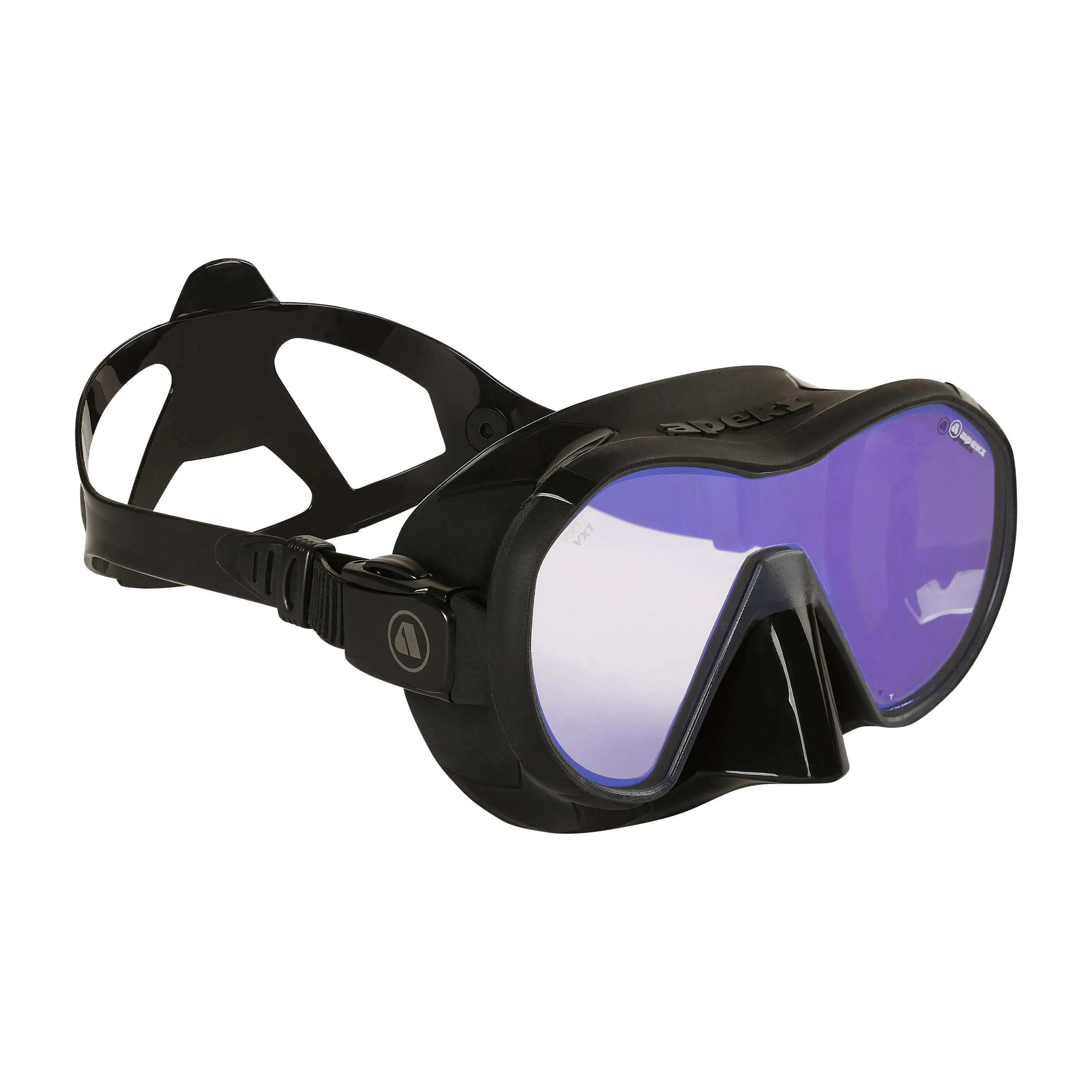 Apeks VX1 Scuba Diving Mask w/ UV Lens Black/Black