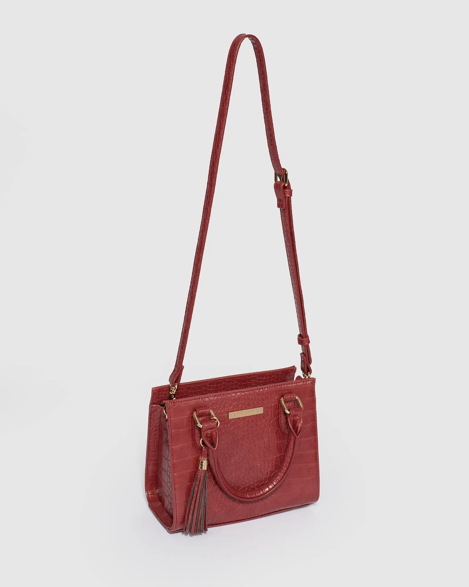 Berry Sia Mini Tassel Tote Bag