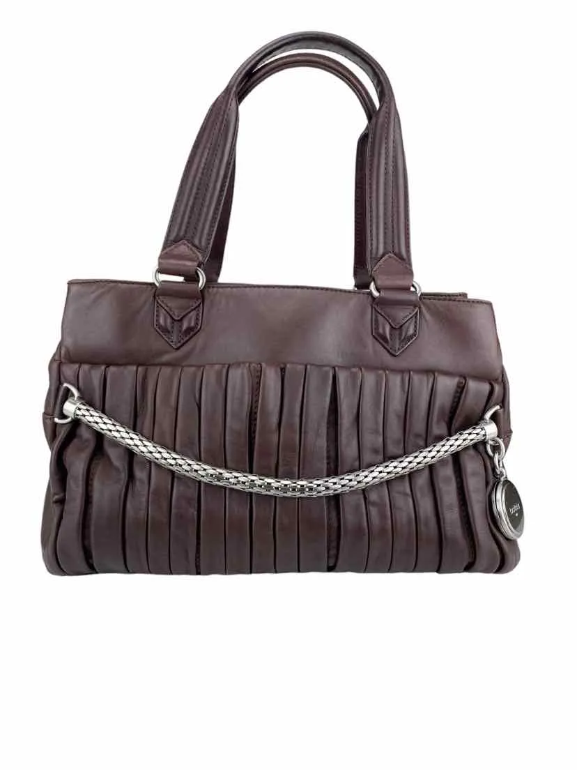 Botkier Women's Rex Pleated Leather Satchel Brown One Size