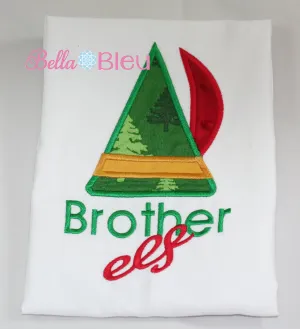 Brother Elf Christmas Machine Applique Embroidery Design