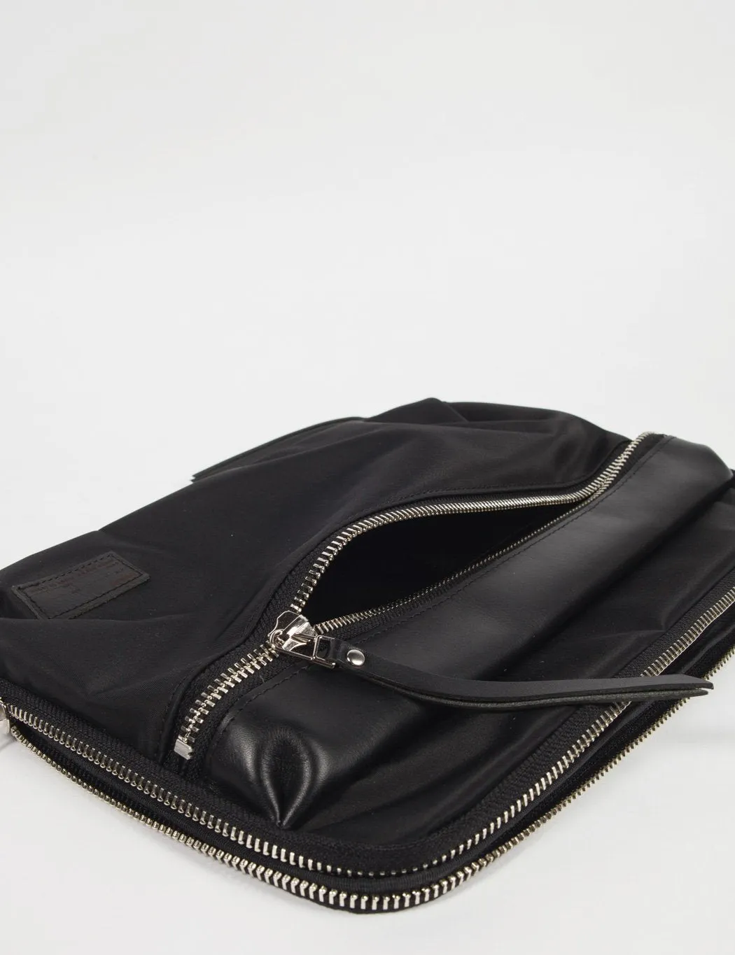 Buddy Luster Round Zip Clutch - Black