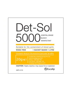 (CARTON) Det-Sol 5000 - 20gms (Powdered Disinfectant) x 200 Satchels