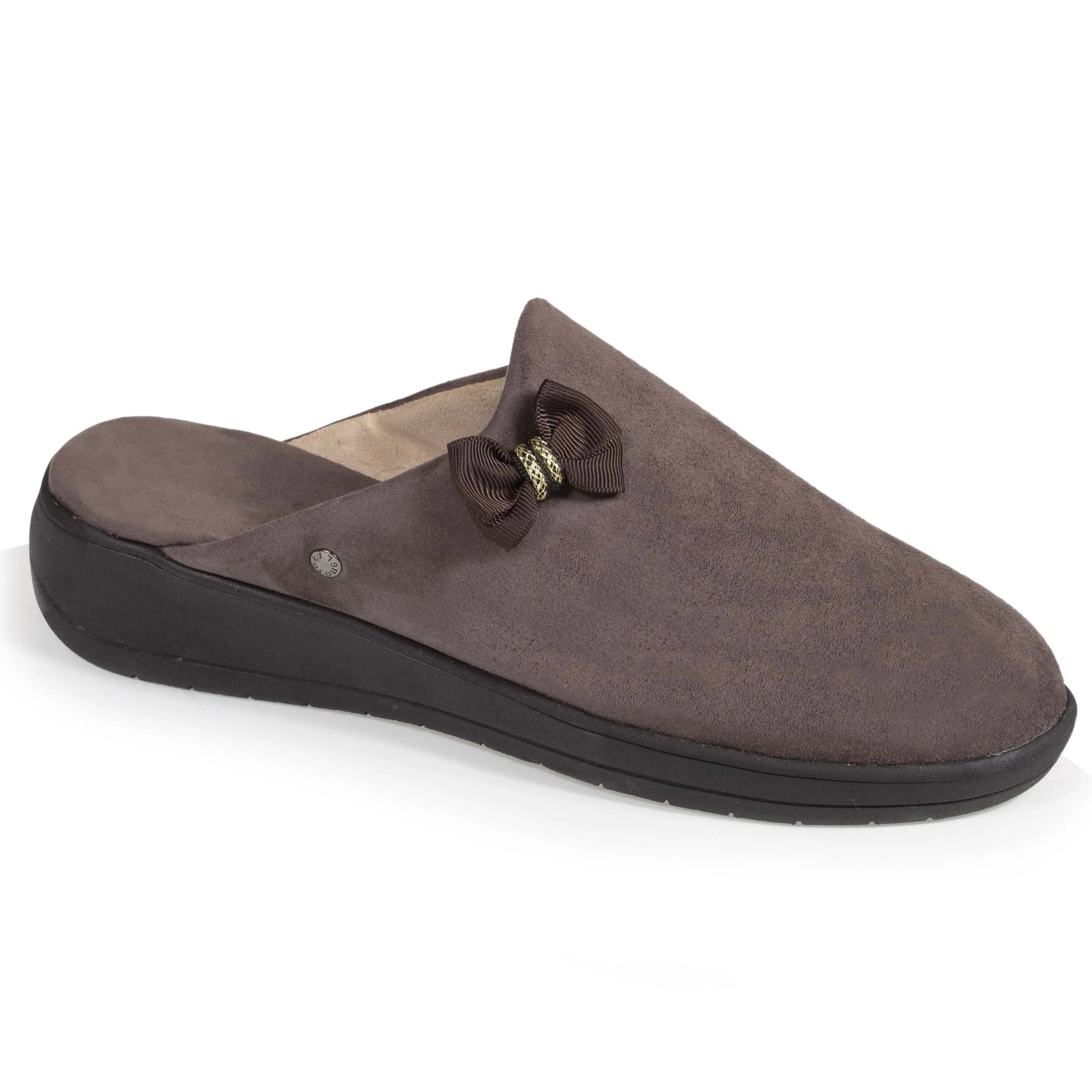 Chaussons mules Femme Talon Nud Taupe