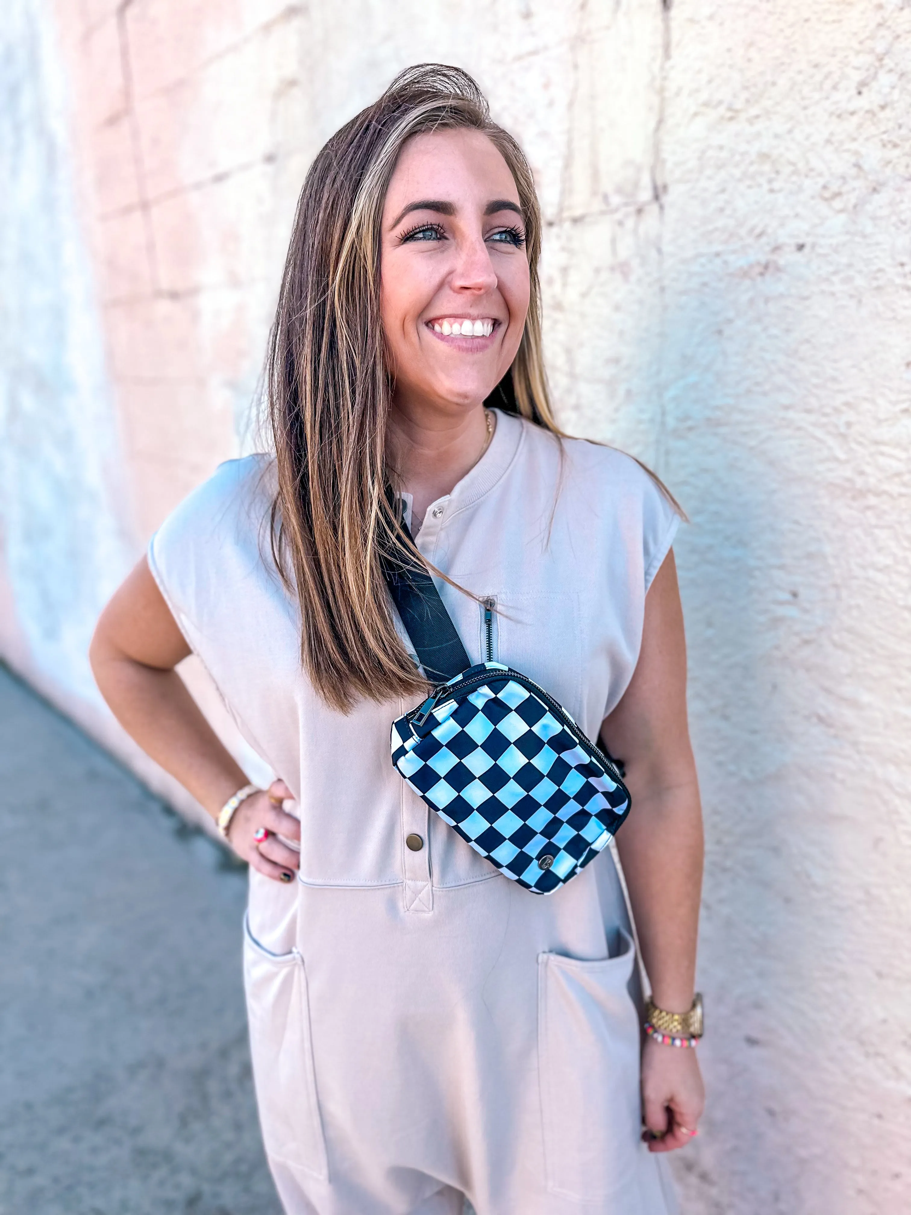 Checkered Belt Bag