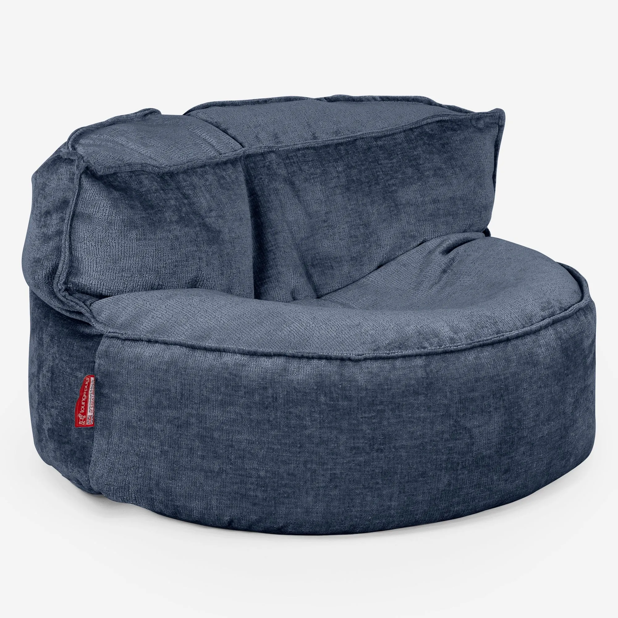 Chloe Bean Bag Sofa - Chenille Navy Blue