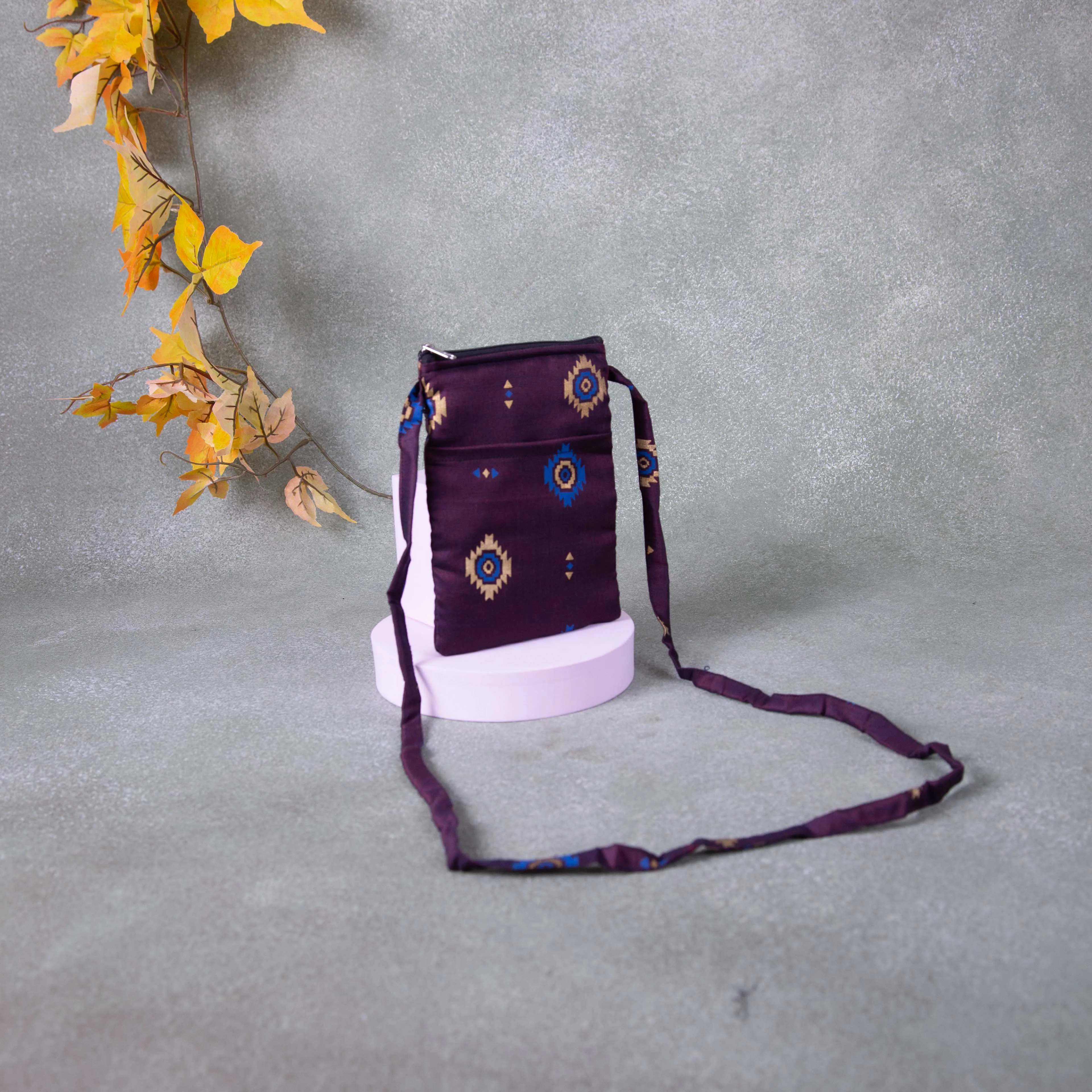 Daily Sling Violet with Blue Flower Prints