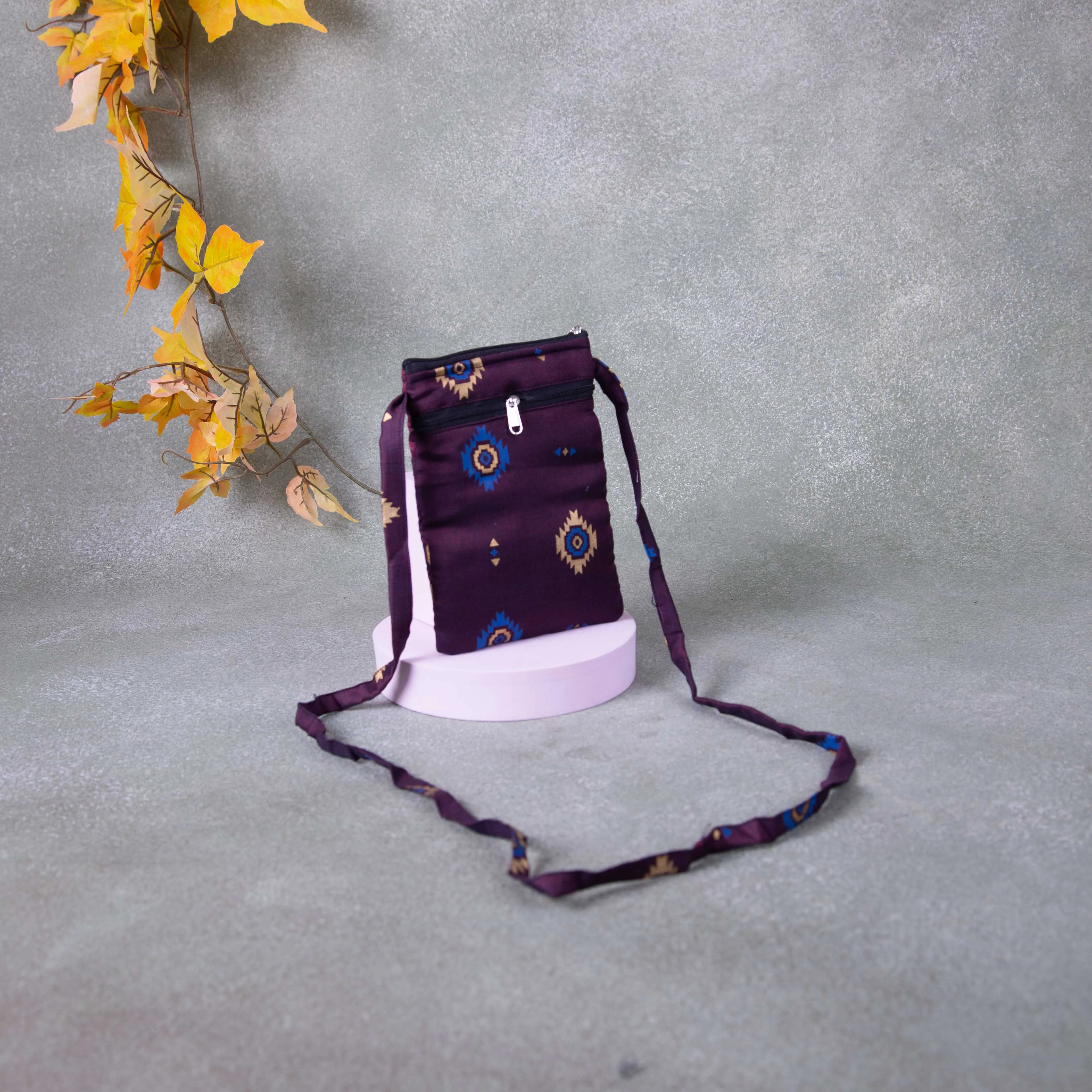 Daily Sling Violet with Blue Flower Prints