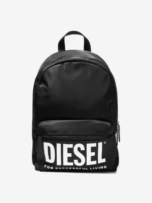 Diesel Kids Logo Print Backpack in Black