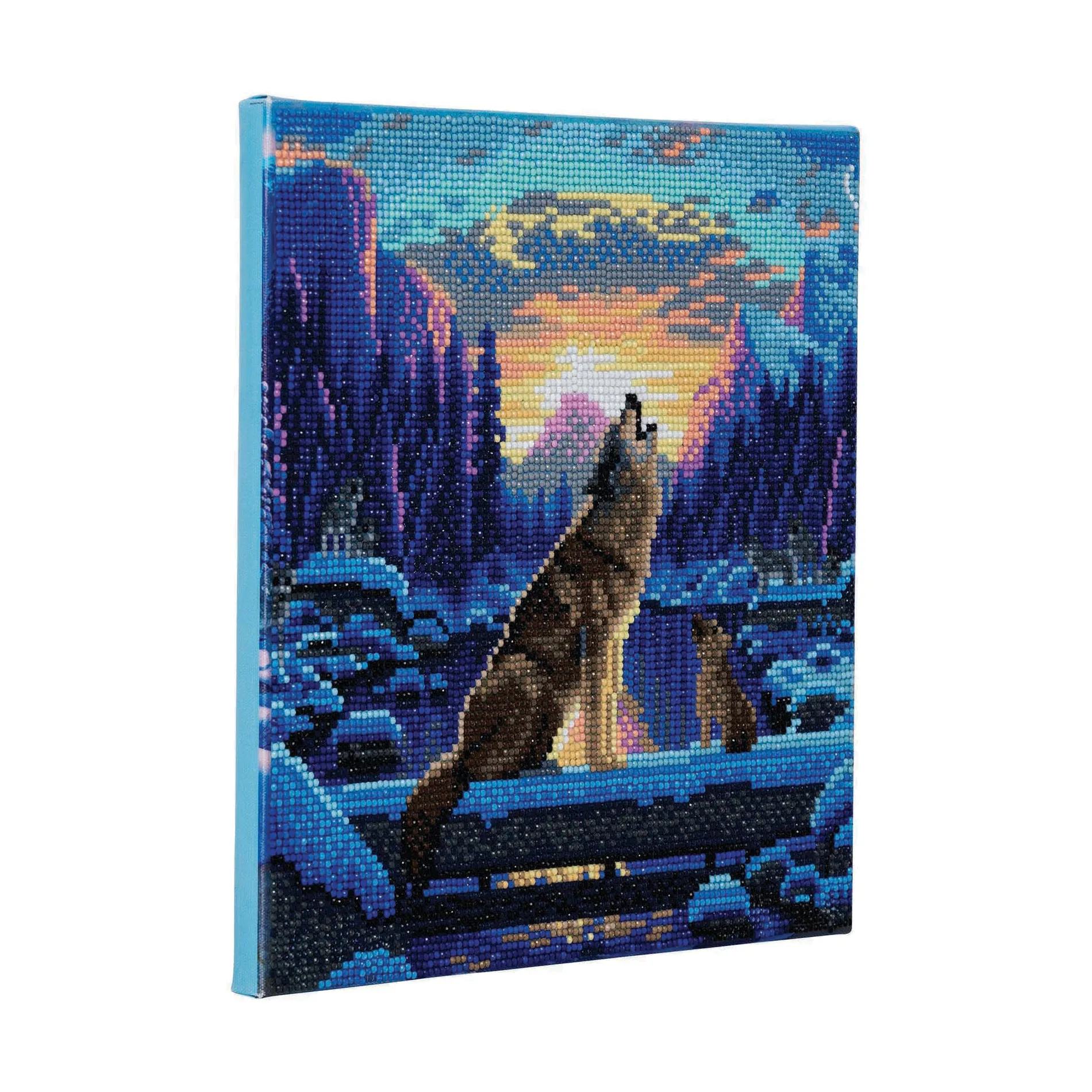 D.I.Y Crystal Art Medium Framed Kit - Howling Wolves