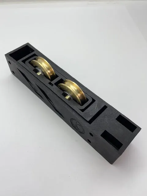 Door Carriage & Rollers Heavy Duty Brass- Sold singly