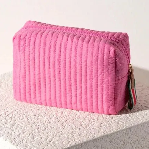 Ezra Large Boxy Cosmetic Pouch in Pink