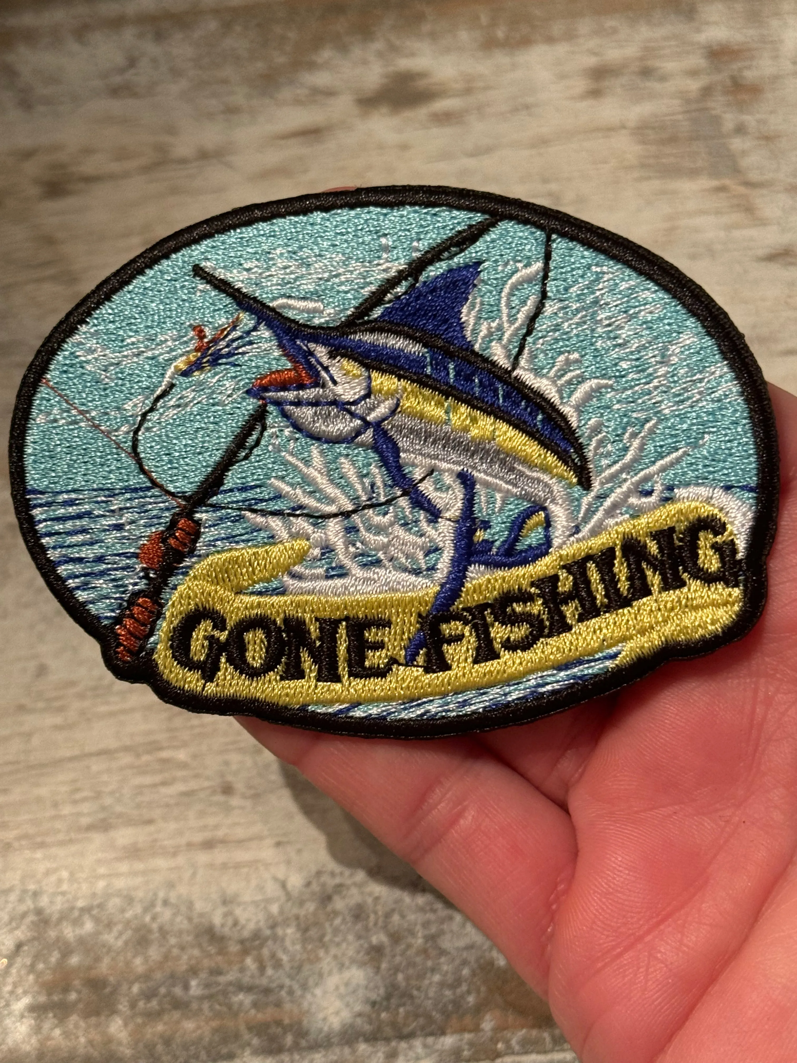 Fishing Iron On Patches