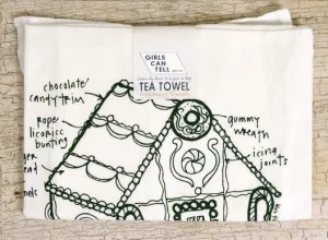 Gingerbread House Tea Towel by Girls Can Tell