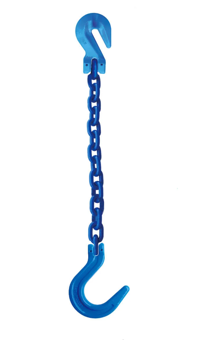 Grade 100 Chain Sling with Cradle Grab & Foundry Hook Single Leg SGF