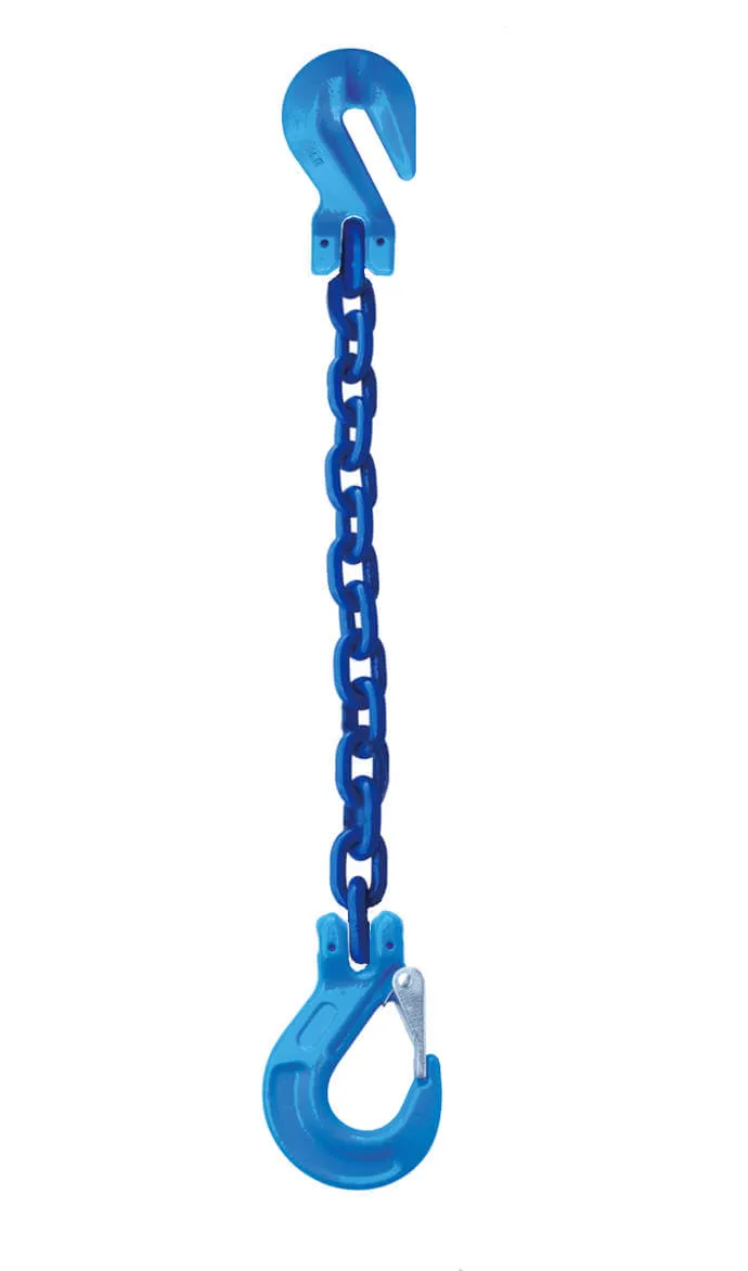 Grade 100 Chain Sling with Cradle Grab Hook & Sling Hook Single Leg SGS