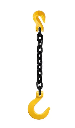 Grade 80 Chain Sling with Clevis Grab & Foundry Hook - SGF Single Leg Chain