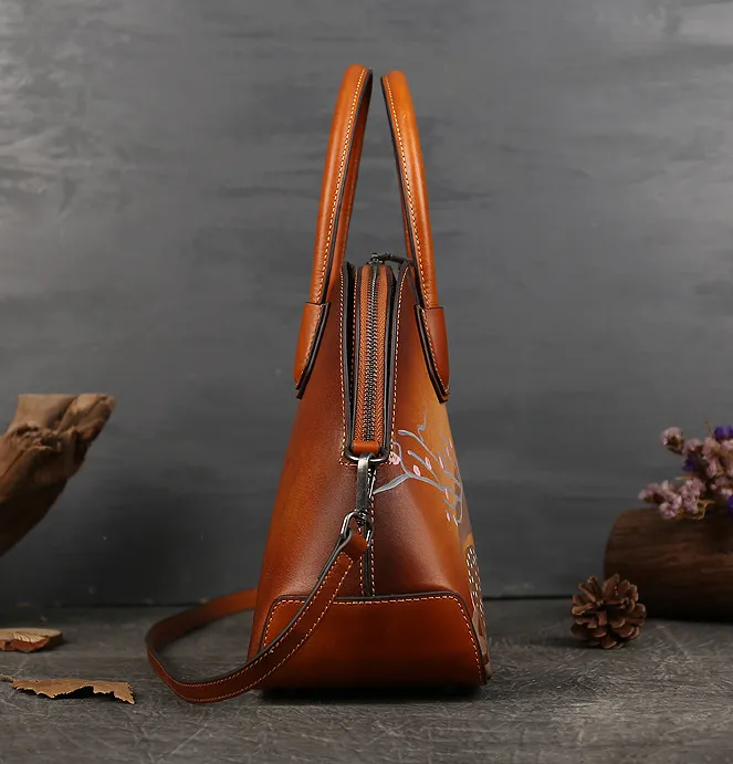 Handmade Christmas Deer Leather Women Handbag 1115