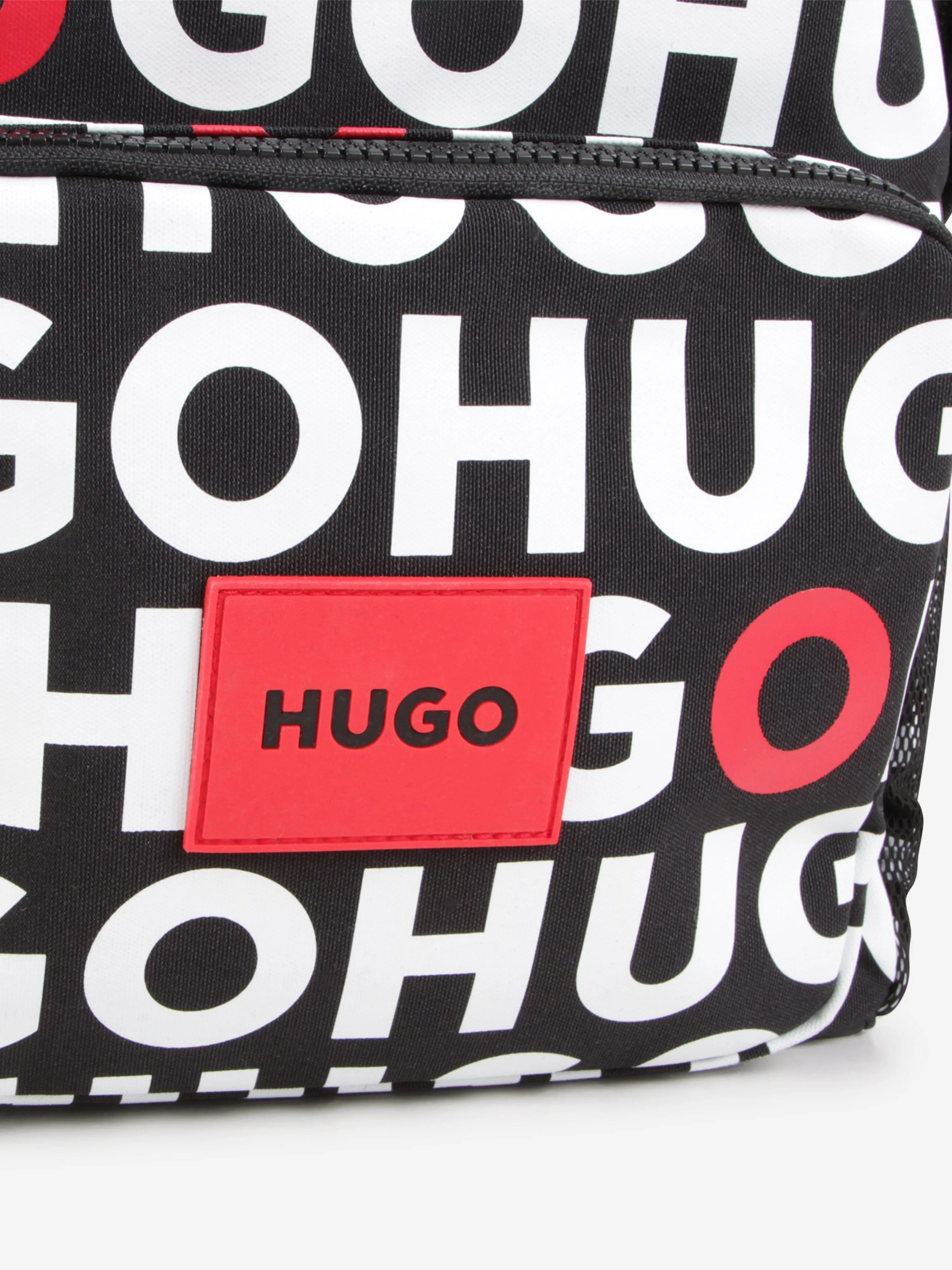 Hugo Kids Logo Print Backpack in Black (39cm)