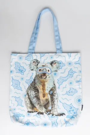 Koala (Gurrburr) 'Australian Wildlife Conservancy' Premium Canvas Full Print Tote Bag