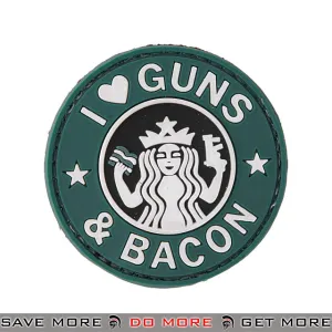 Lancer Tactical Velcro Morale Patch AC-110K - I Love Guns and Bacon