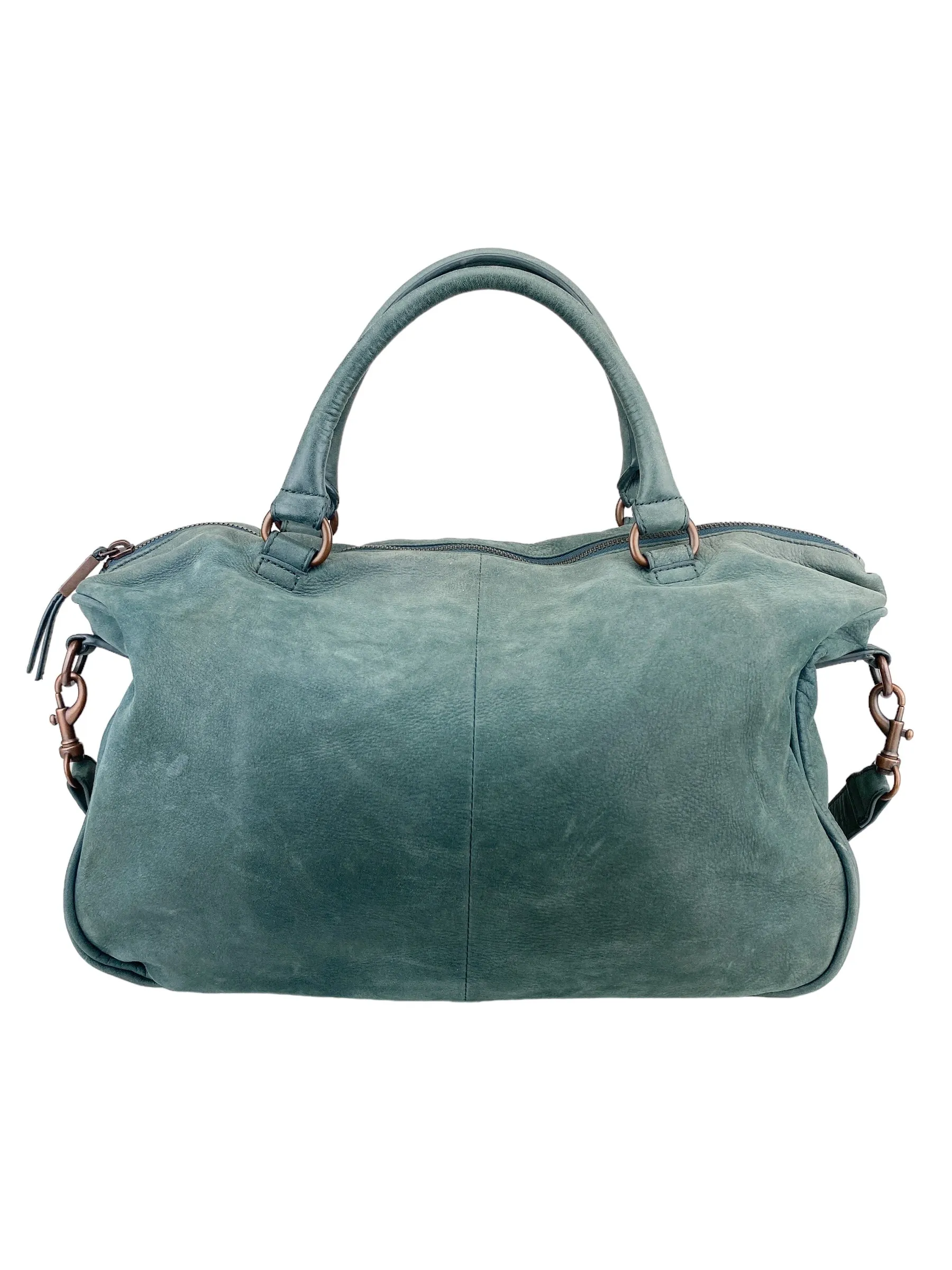 Liebeskind Women's Convertible Leather Satchel Iridescent Green