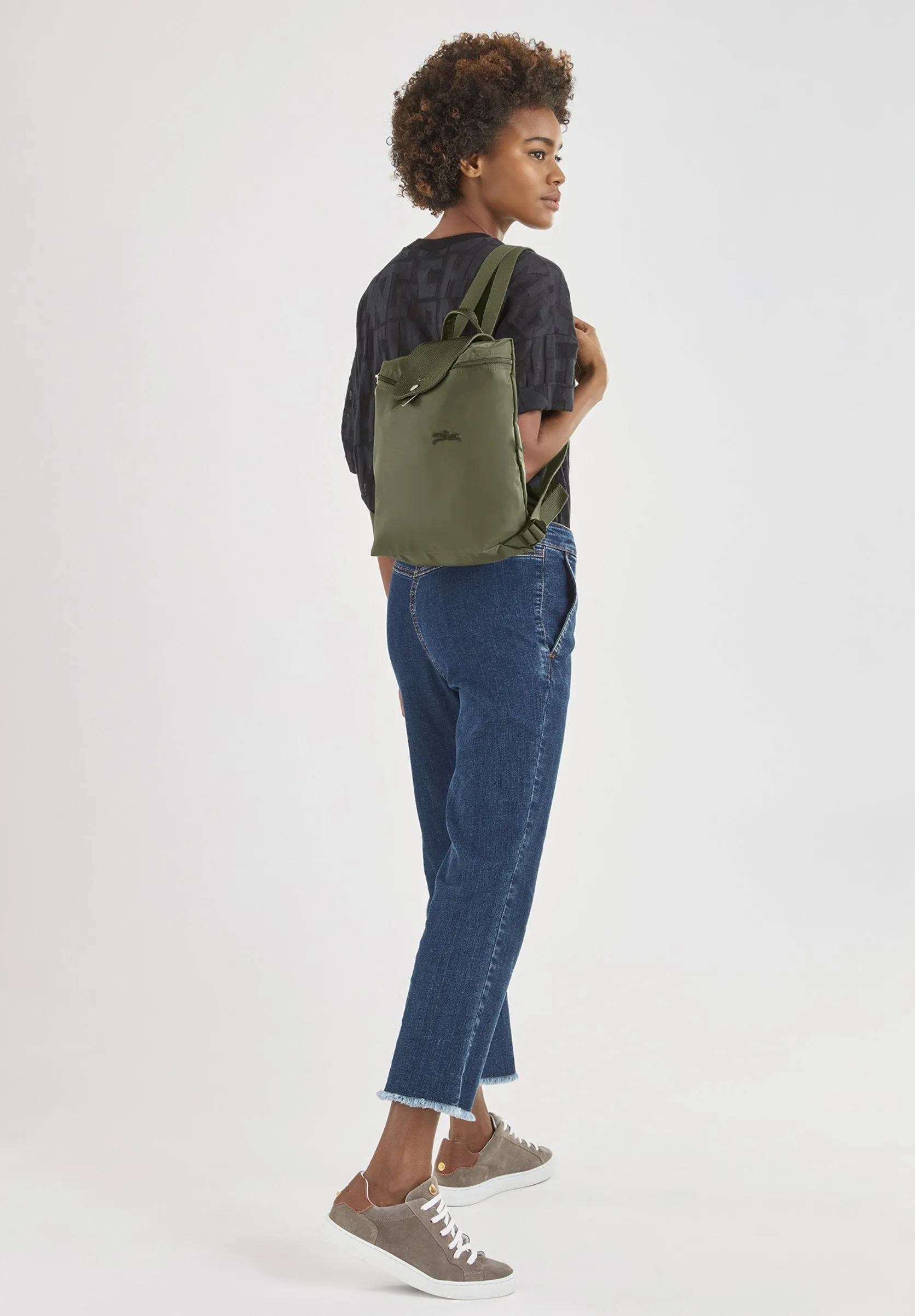 Longchamp Le Pliage backpack, dark green