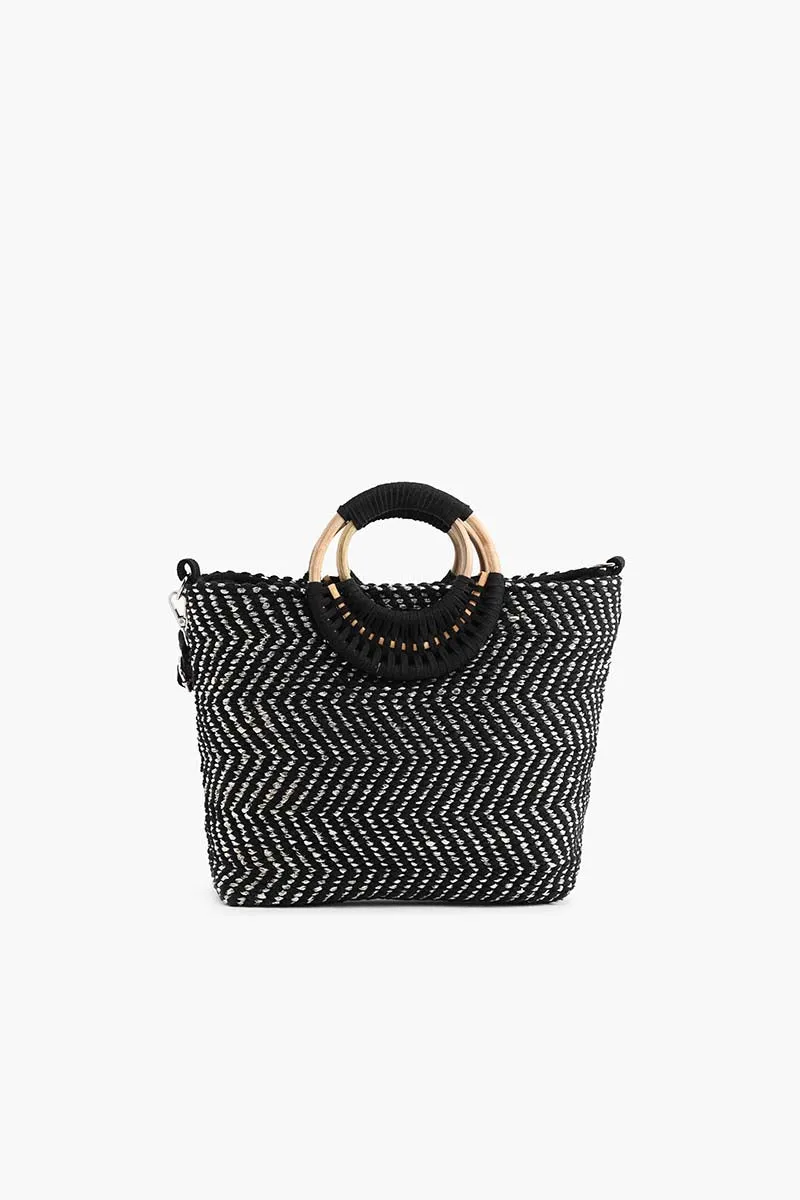 Mini Tote with Removable Crossbody Strap Black