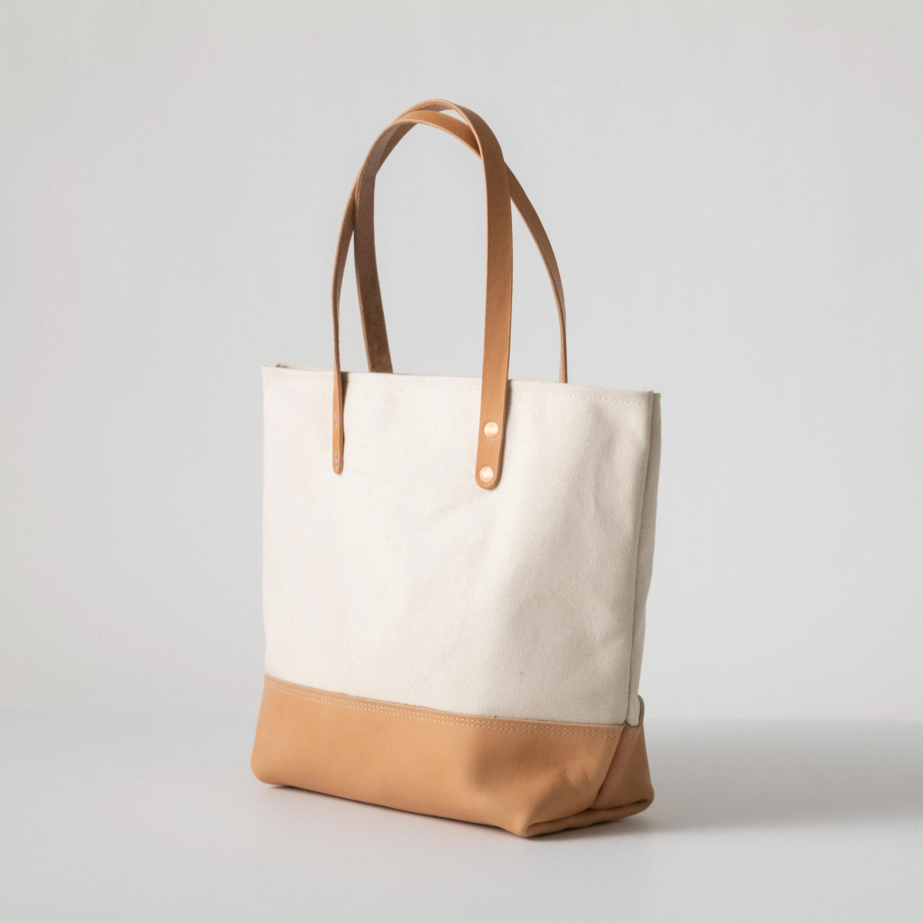 Natural Canvas Panel Tote