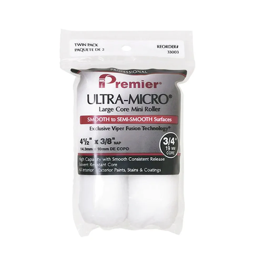 Premier Ultra- Micro Mini Jumbo 4.5" Twin Pack Large Core