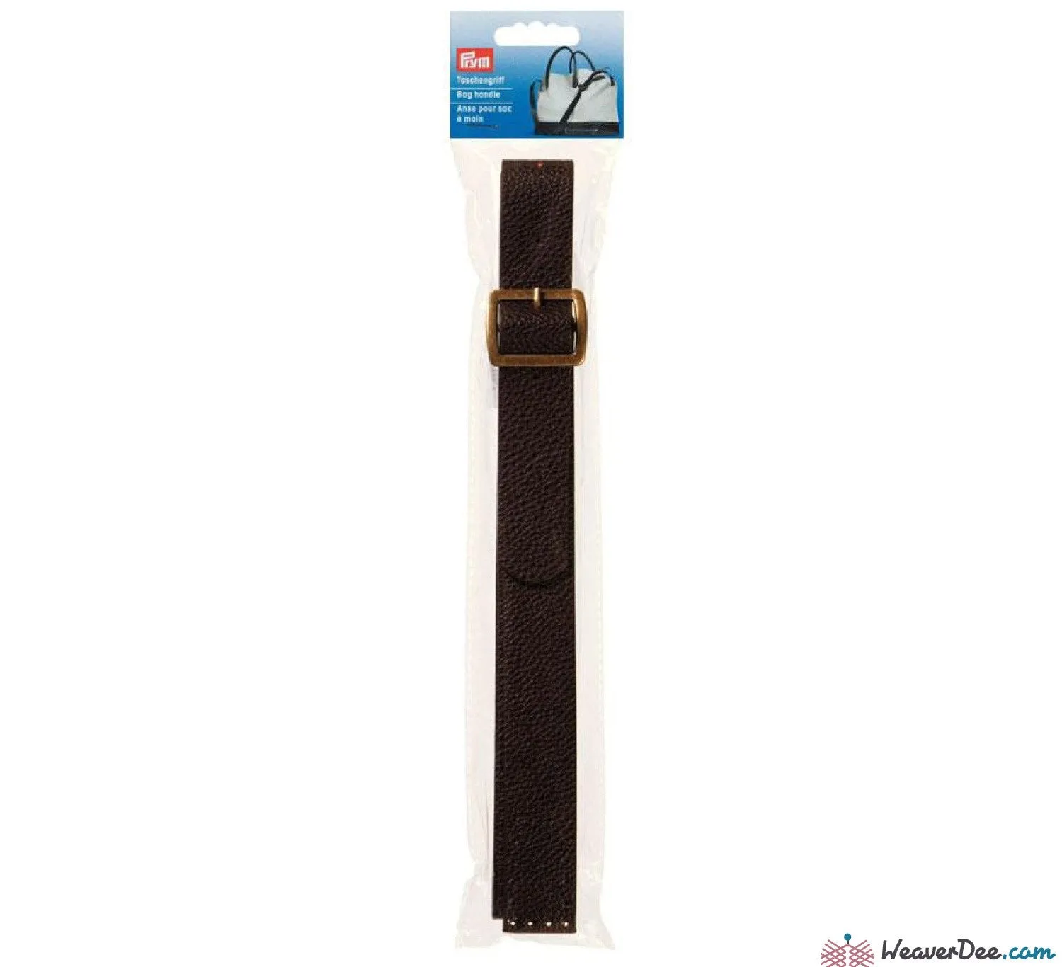 PRYM Lilly Bag Strap Handle - Leather Look / Brown