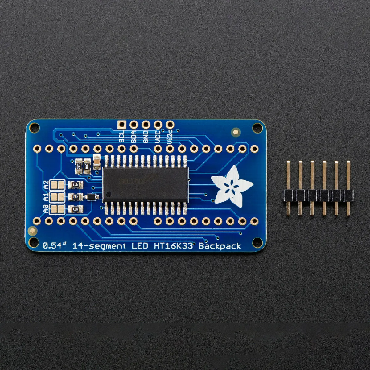 Quad Alphanumeric Display - 0.54" Digits w/ I2C Backpack