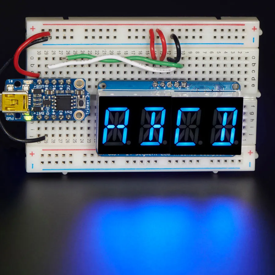 Quad Alphanumeric Display - 0.54" Digits w/ I2C Backpack