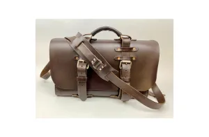 Seasoned No. 4311 - Large Bridle Brown Leather Satchel with Black Rear Insert