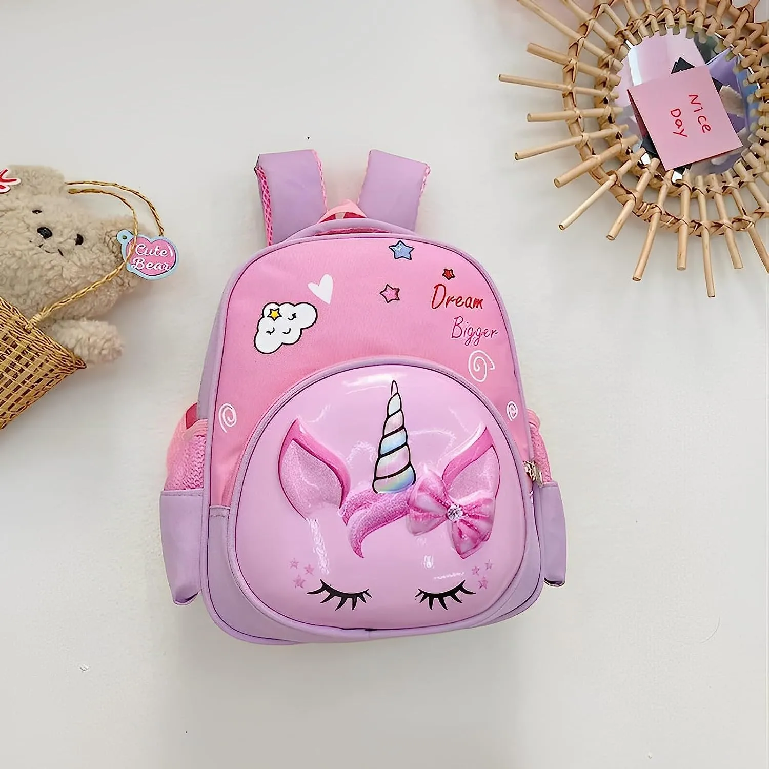 THE LITTLE LOOKERS Cute School Bag Backpack for Girls & Boys Kids School Bags Preschool Kindergarten Travel Picnic