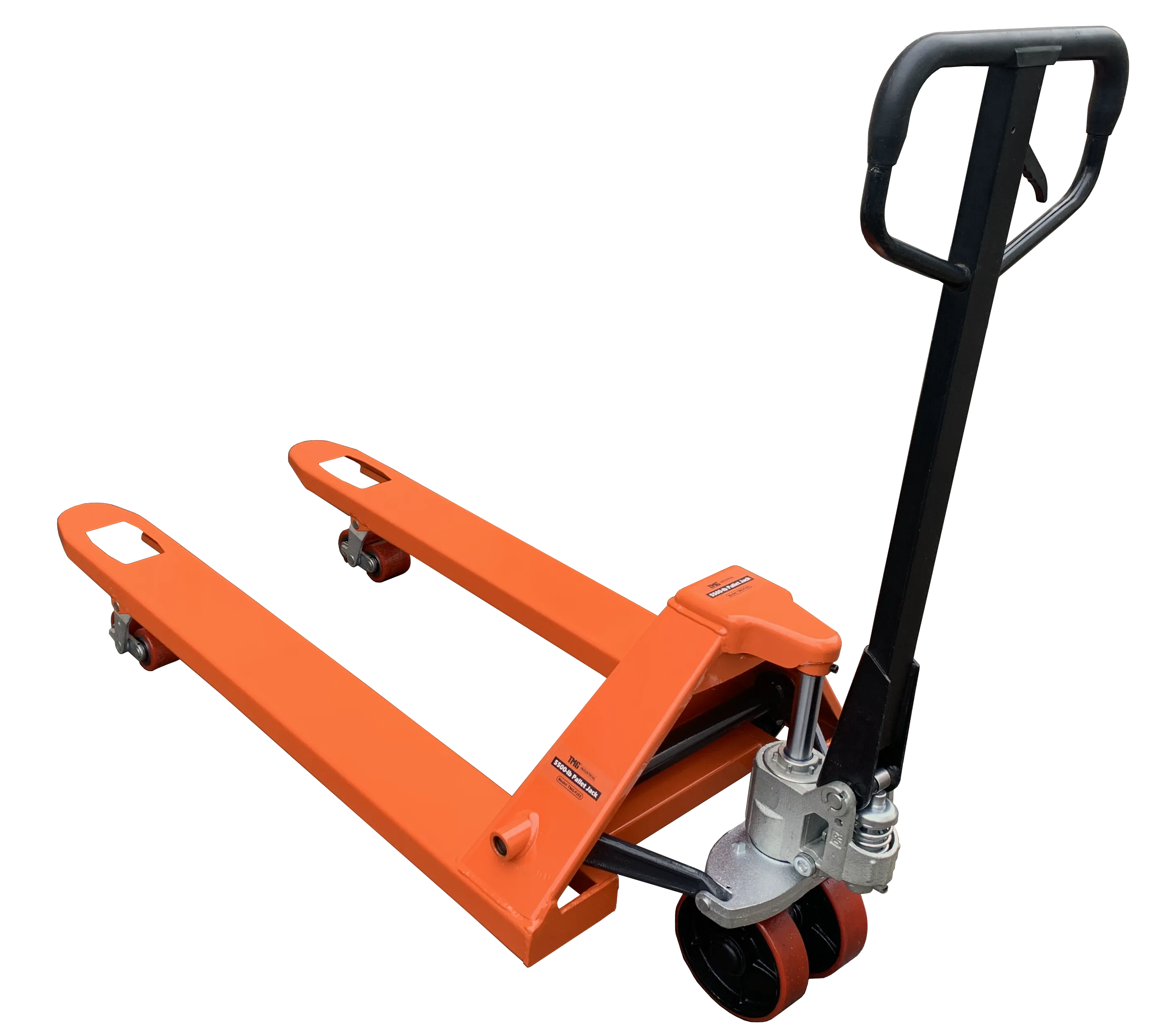 TMG-PJ55 Qty of (6) 5500-lb Pallet Jack Truck, 27" x 48" Forks, 210° Steering Arc, 3'' Clearance