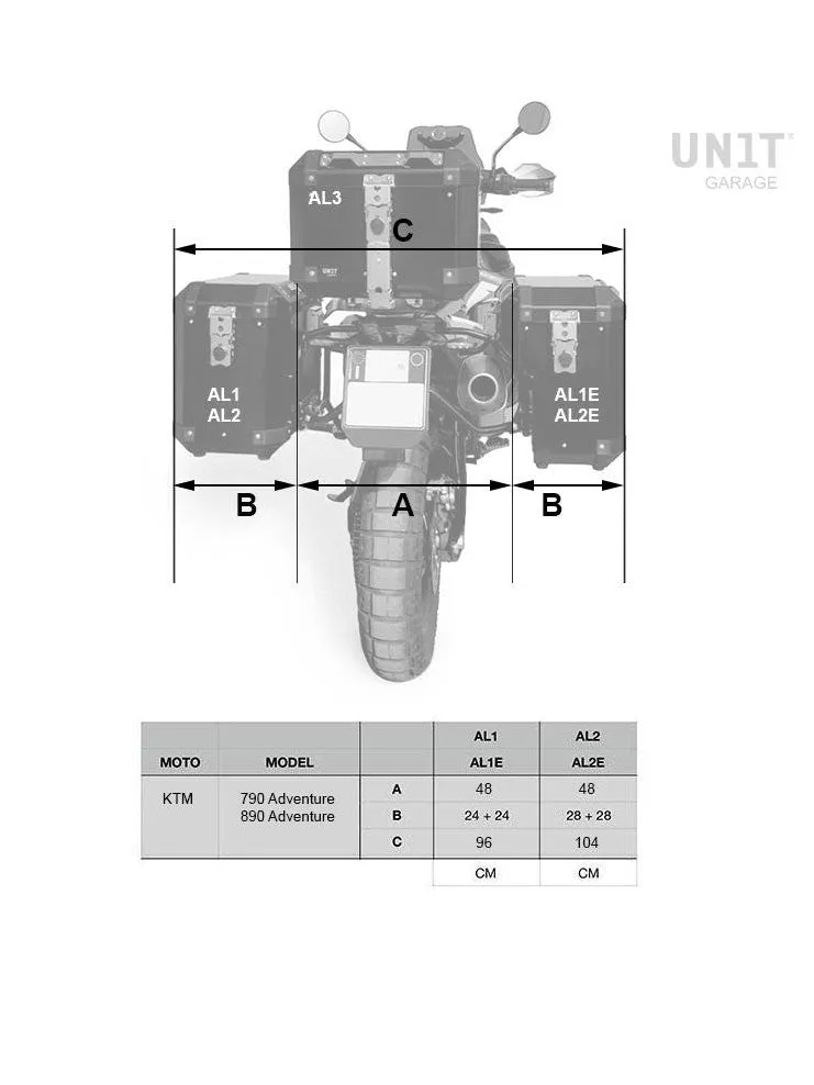 UNIT Garage ATLAS racks - KTM 790/890 and Husqvarna Norden 901