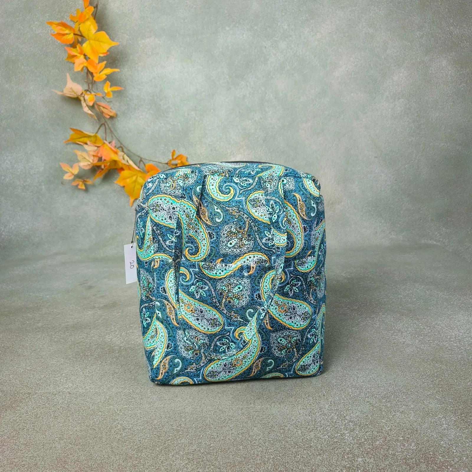 Water Proof Cotton Lunch Bag Paisley Prints Design