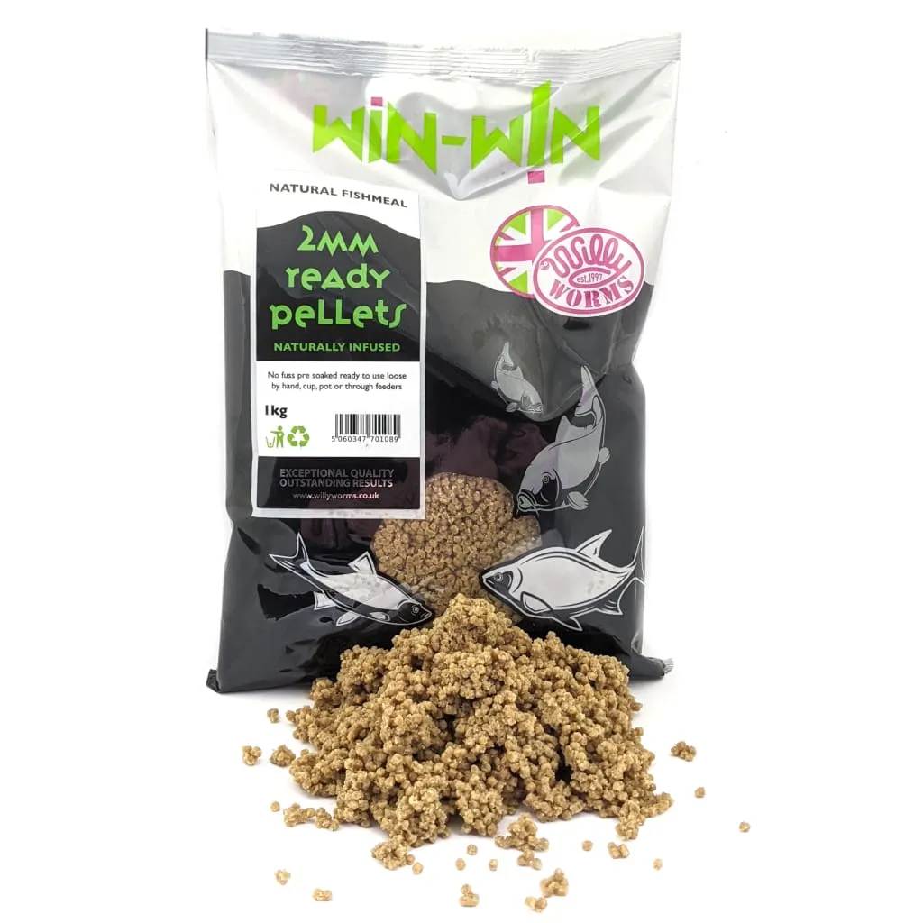 Premium Win-Win Ready Method Pellets 1kg for Optimized Fishing Success