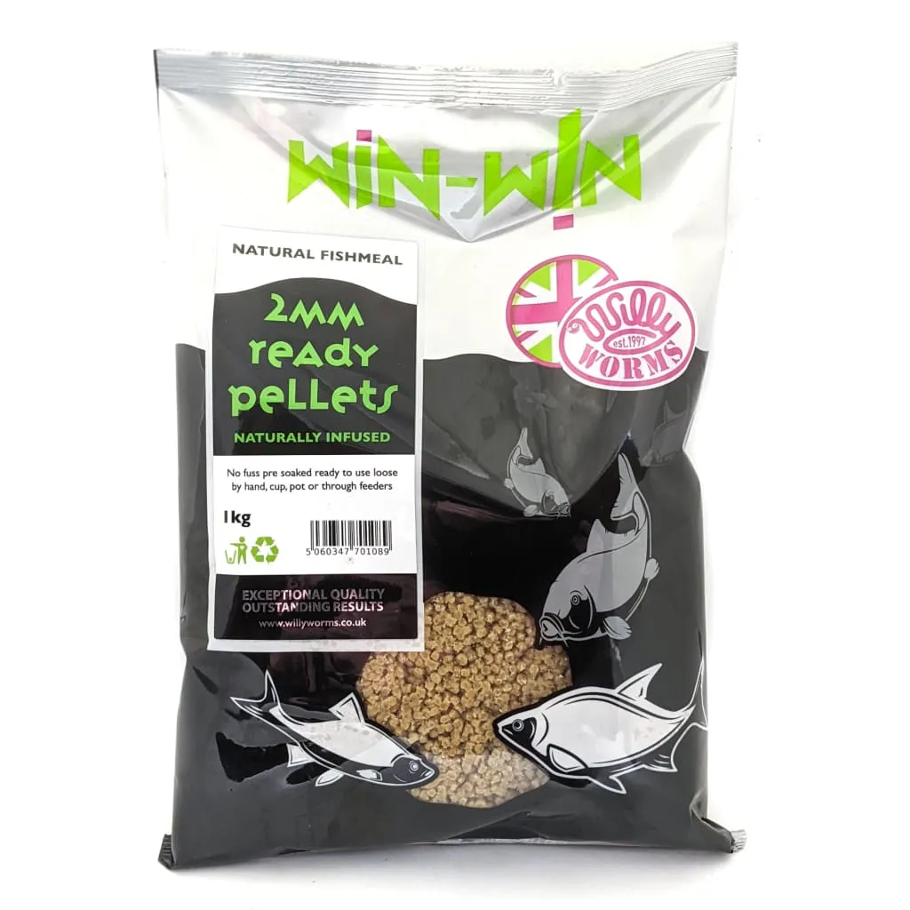 Premium Win-Win Ready Method Pellets 1kg for Optimized Fishing Success