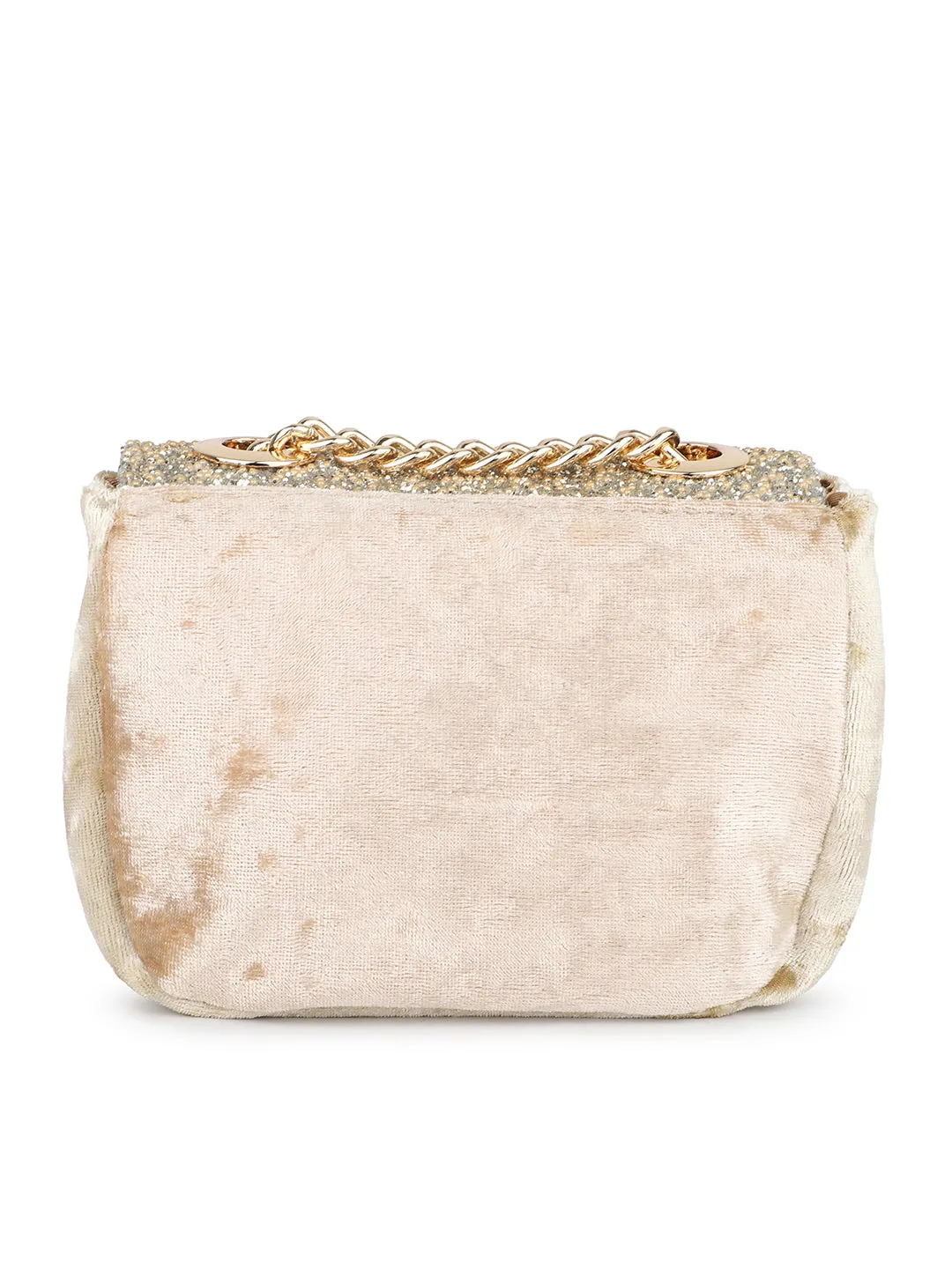 Women Gold Embellished Sling Bag