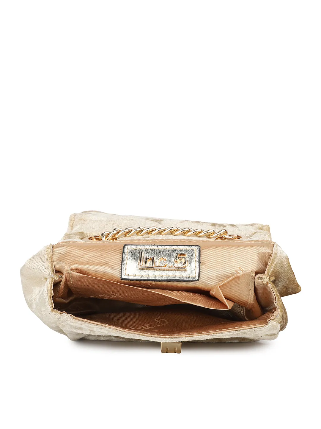 Women Gold Embellished Sling Bag